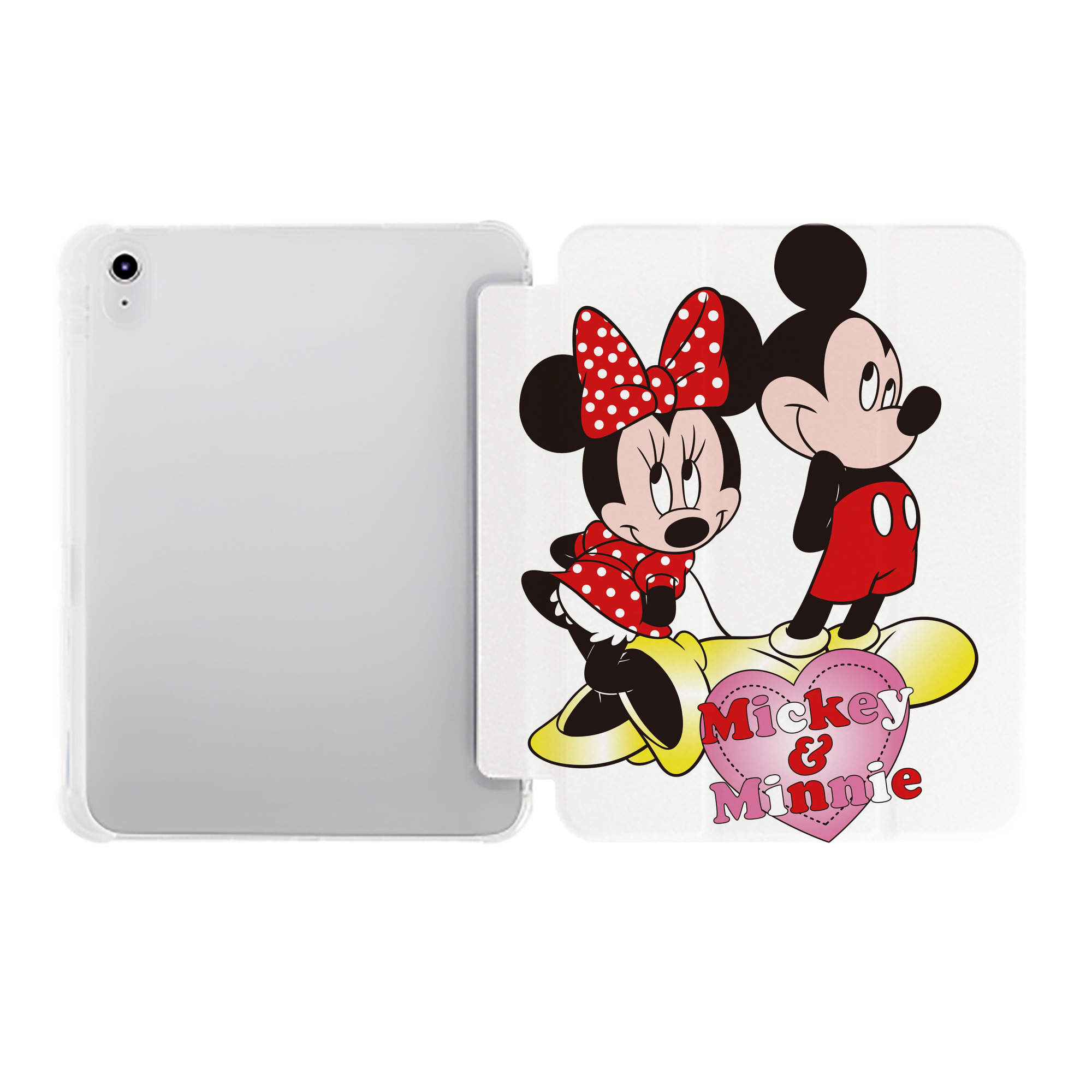 （画像用） ミッキーマウス Mickey Mouse IPad ケース ペン収納付き 三つ折りスタンド PUレザー×シリコン 対応機種9.5/10.5/10.9インチ